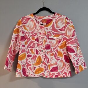Hearts of Palm Vibrant Floral Blazer